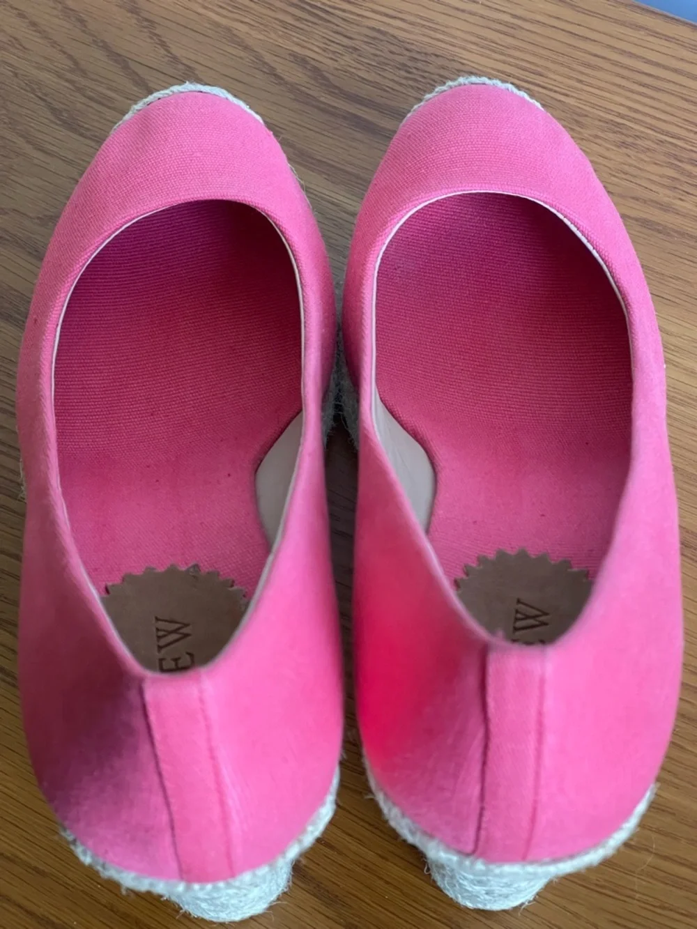 J.Crew Seville Canvas Espadrille Wedge Salmon Pink Size 7.5 - Picture 16 of 16
